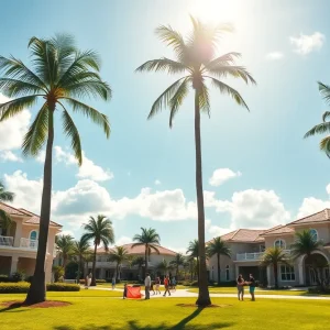 Scenic view of luxury homes in South Florida