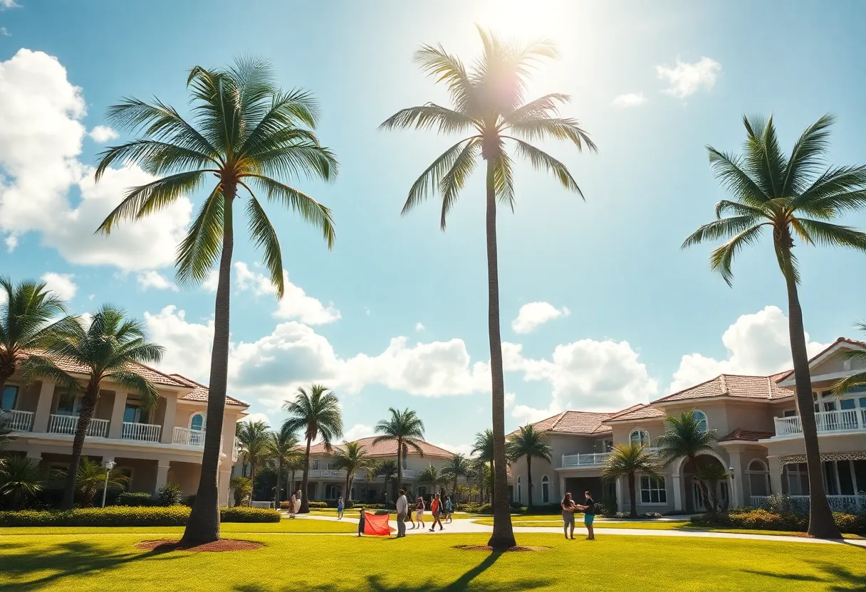 Scenic view of luxury homes in South Florida