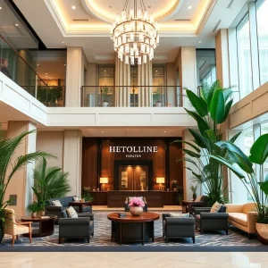 Luxury hotel lobby depicting expansion in hospitality