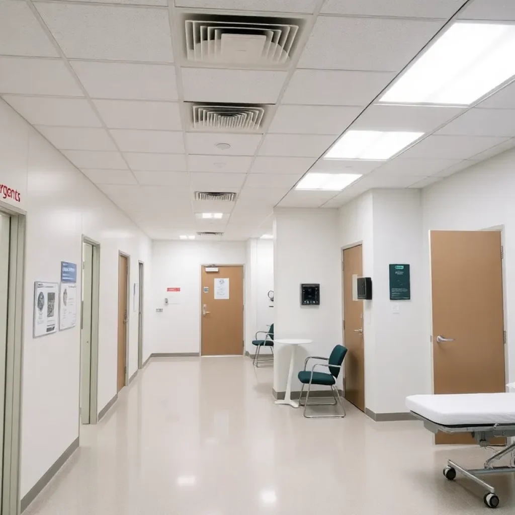 Interior view of the new psychiatric emergency department at Maimonides Medical Center