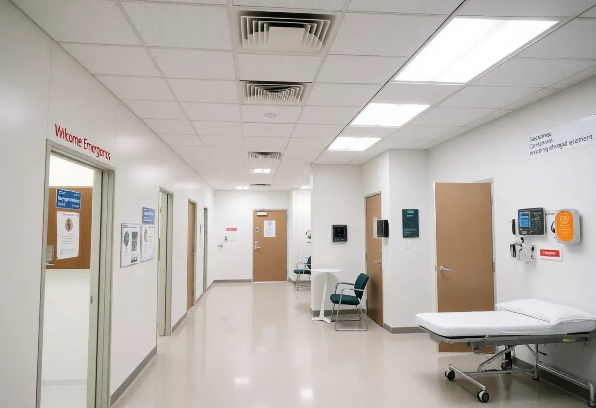 Interior view of the new psychiatric emergency department at Maimonides Medical Center