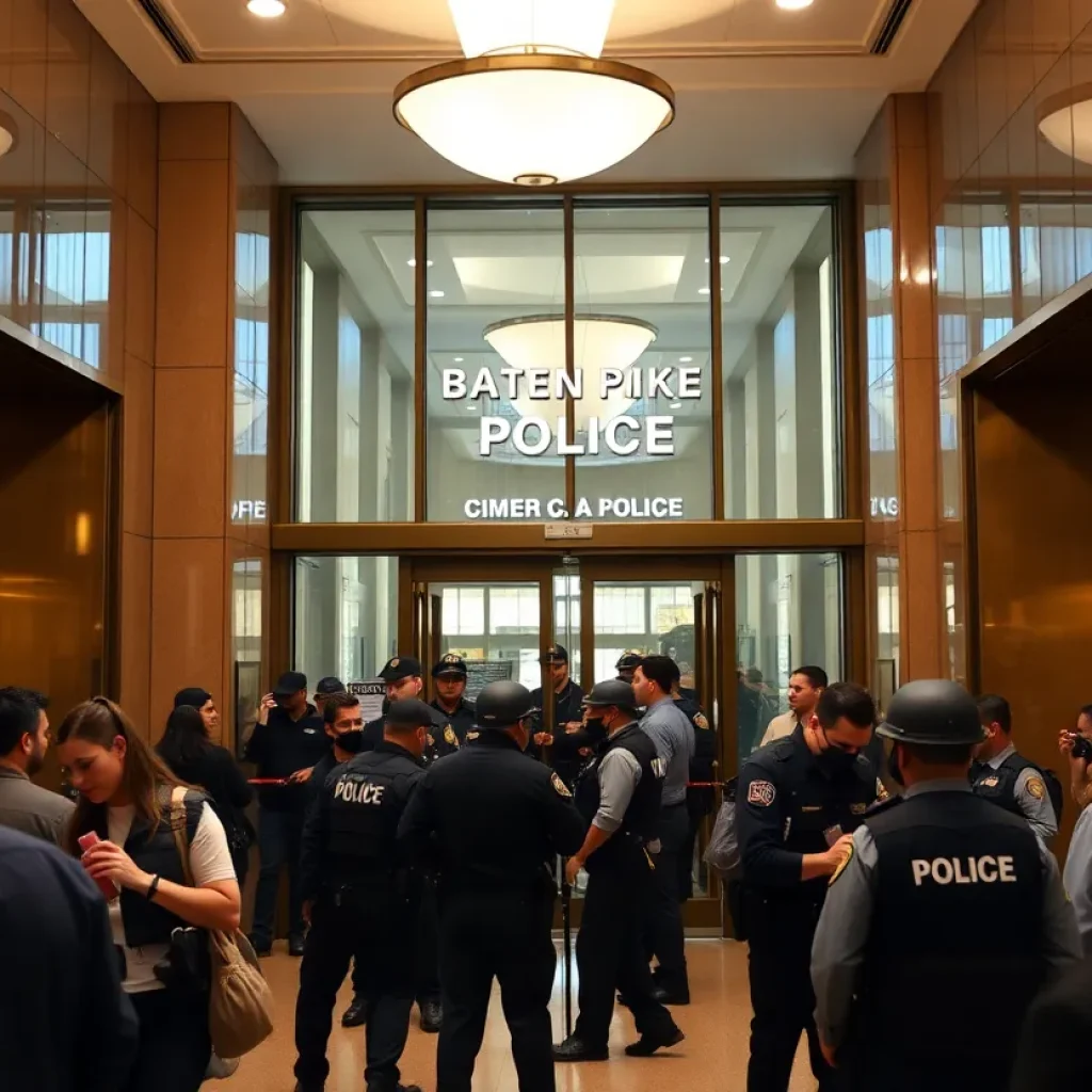 Scene of a shooting incident in Midtown Manhattan office building