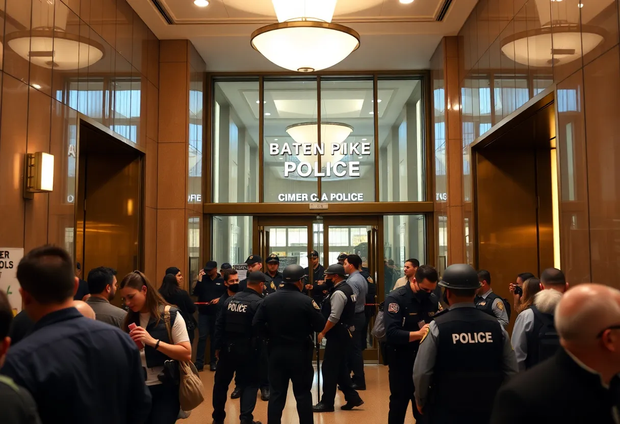 Scene of a shooting incident in Midtown Manhattan office building