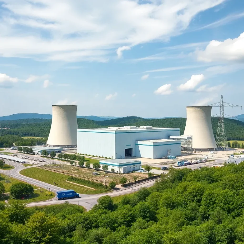 Rendering of a new nuclear power plant in New York