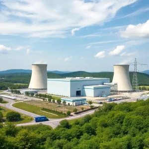 Rendering of a new nuclear power plant in New York