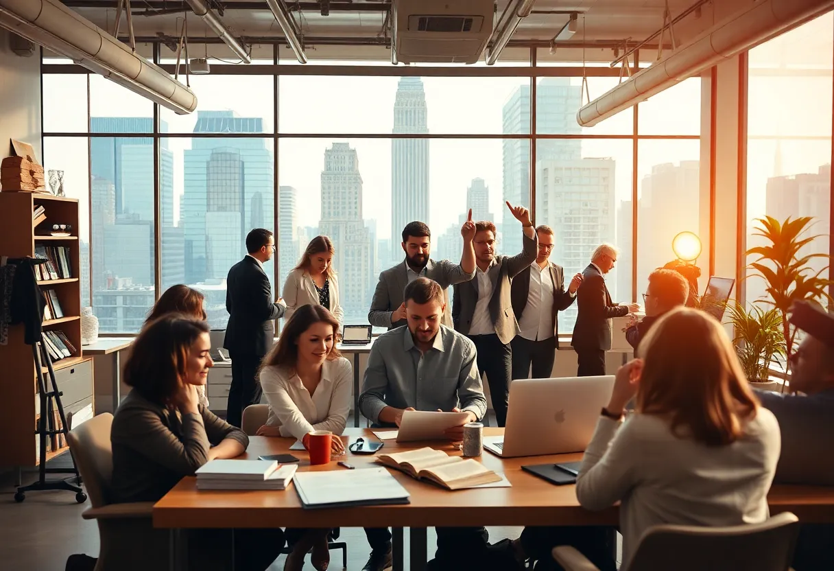 Creative environment of an advertising agency in New York