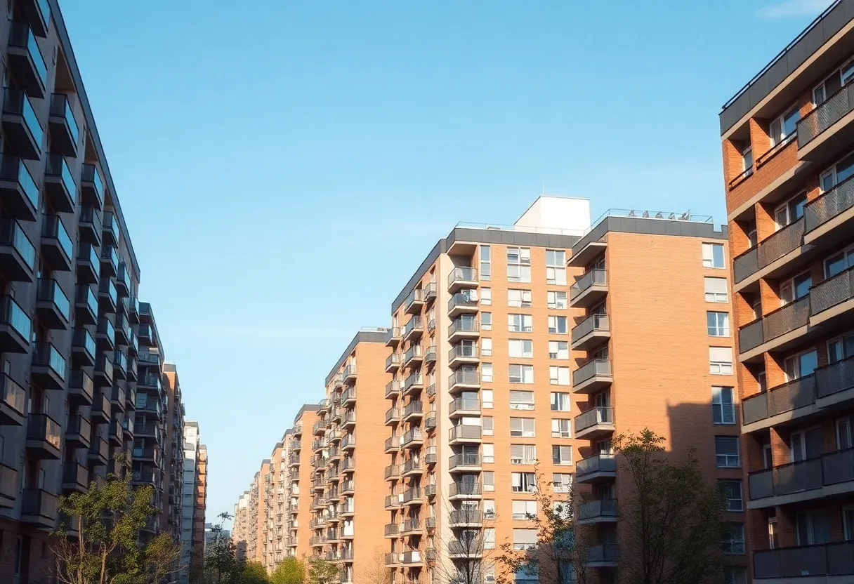 Residential buildings in New York featuring all-electric heating systems