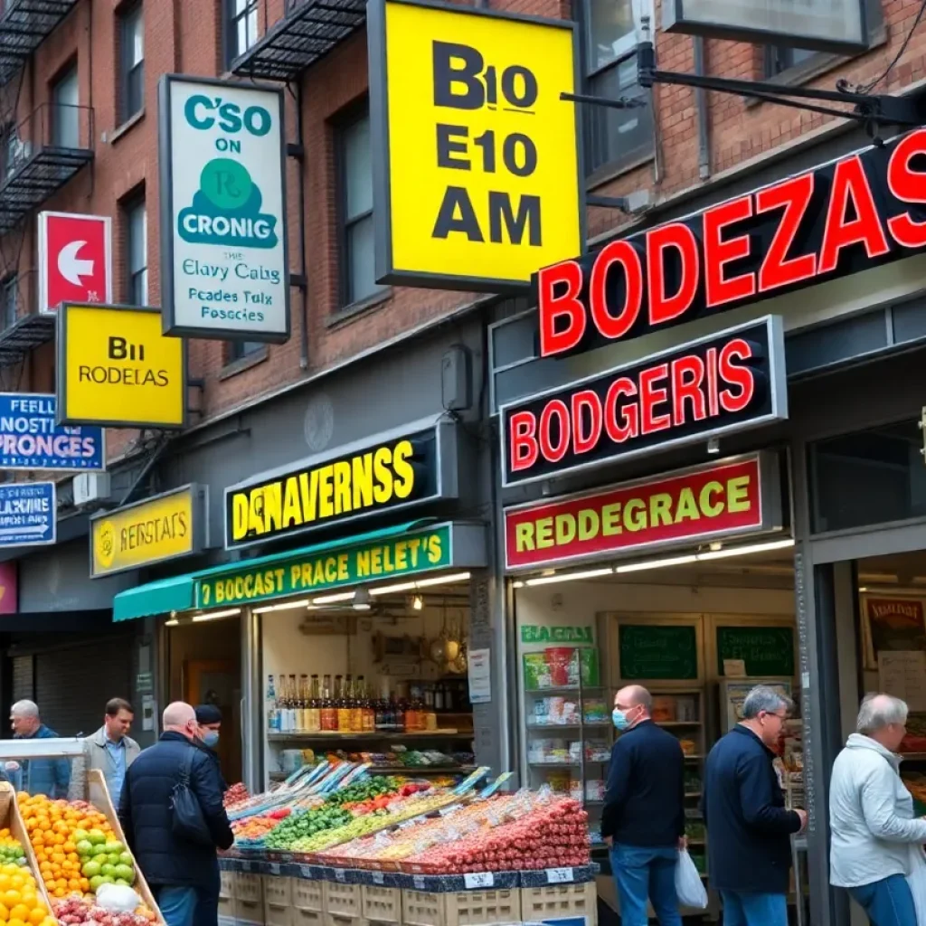 Bodegas in New York City showcasing groceries
