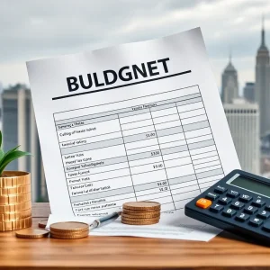 Conceptual image illustrating New York's budget challenges amidst federal spending cuts.