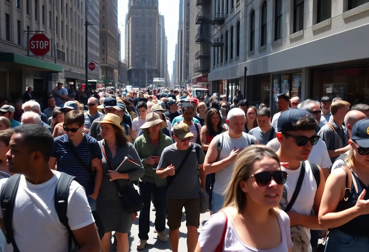 People in New York City coping with extreme heat