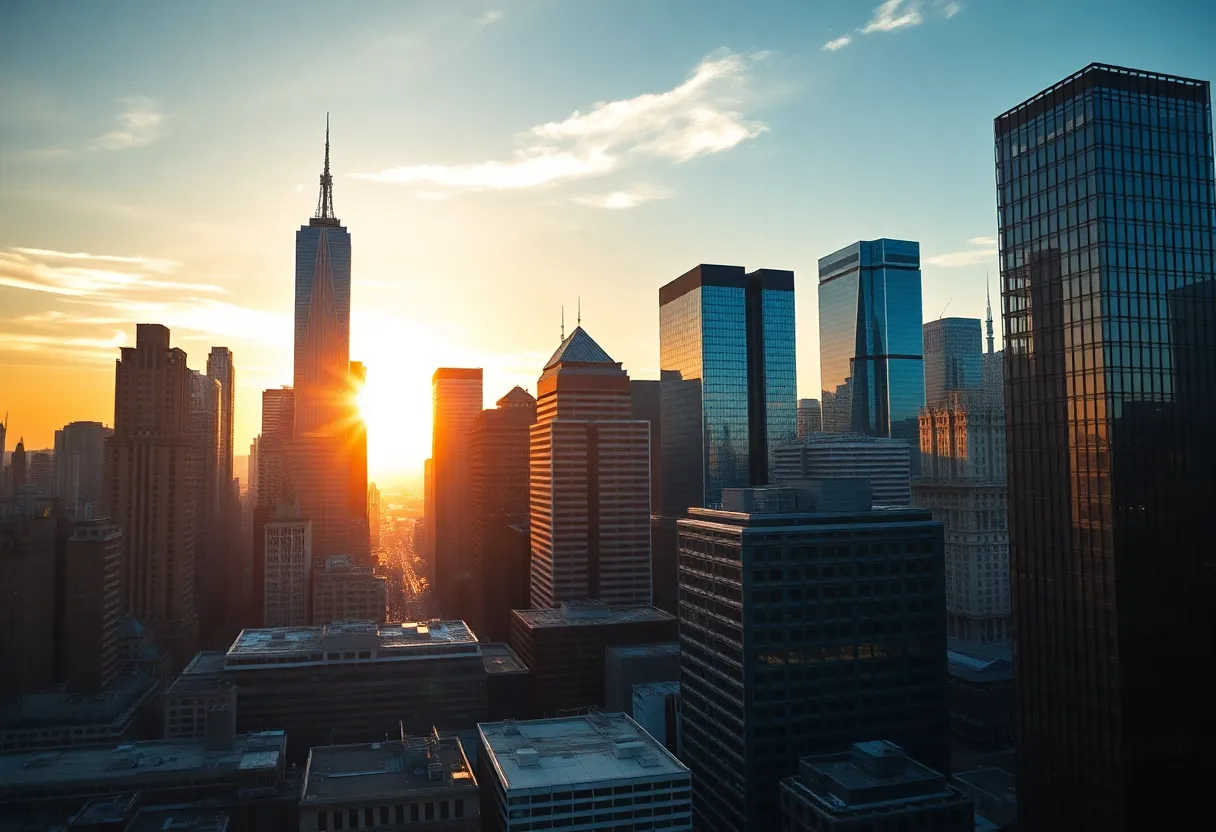 New York City skyline featuring law firm offices