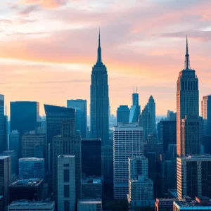 Cityscape of New York City representing a growing tech industry