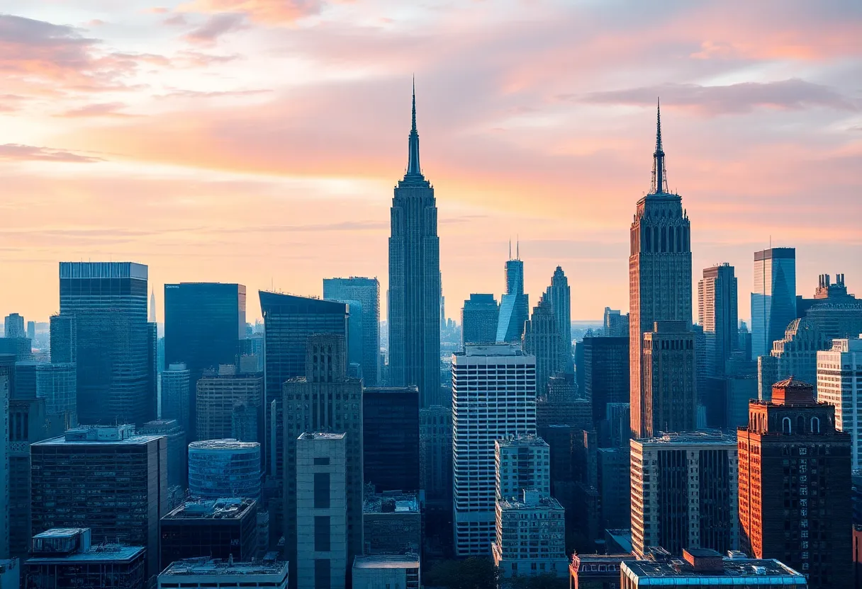 Cityscape of New York City representing a growing tech industry