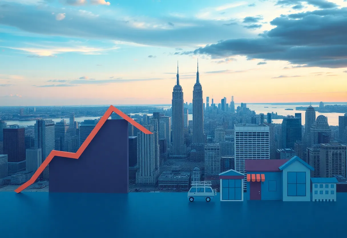 Symbolic representation of economic relief and stability in New York