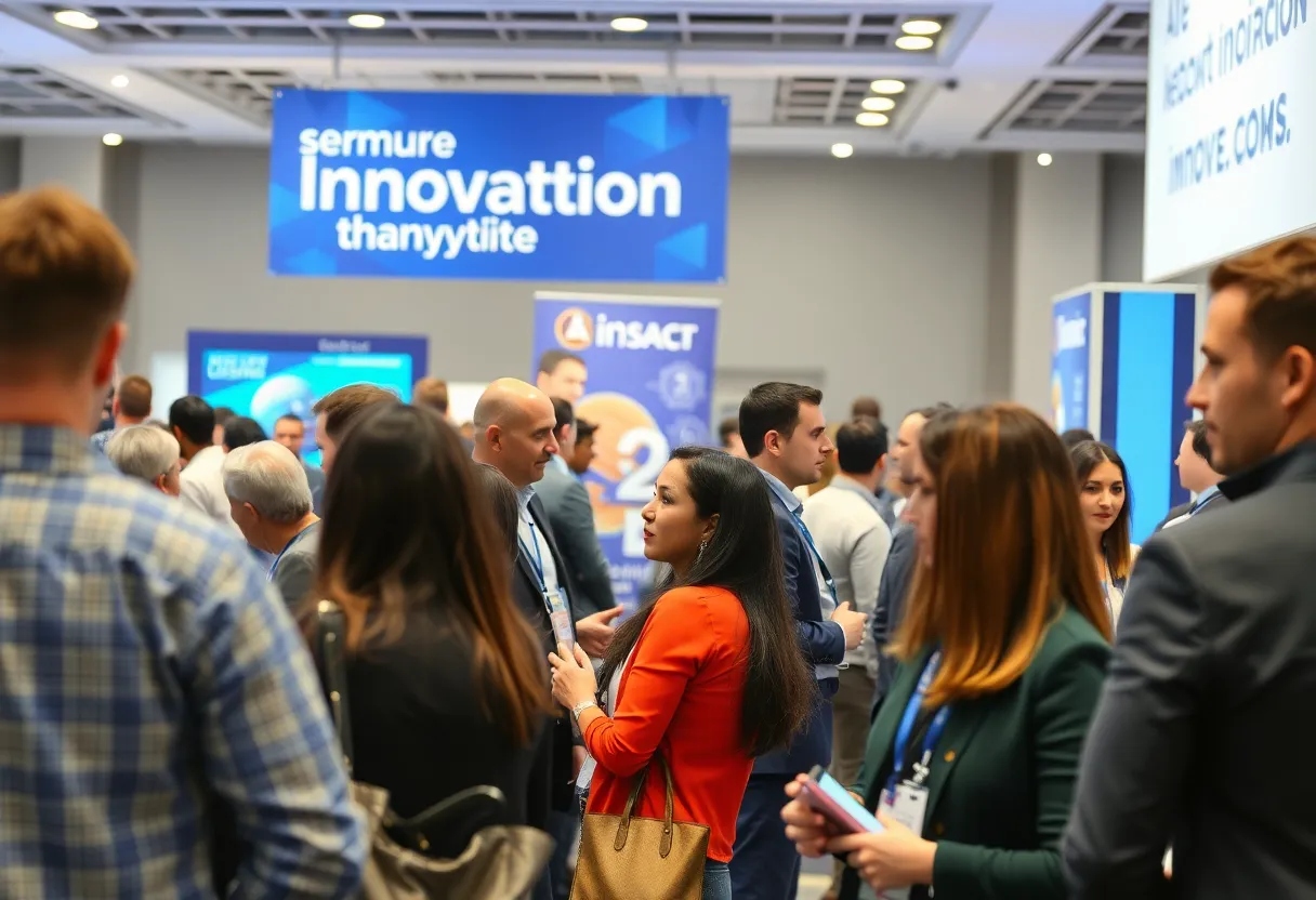 Attendees at the New York Innovation Summit network and engage in discussions.