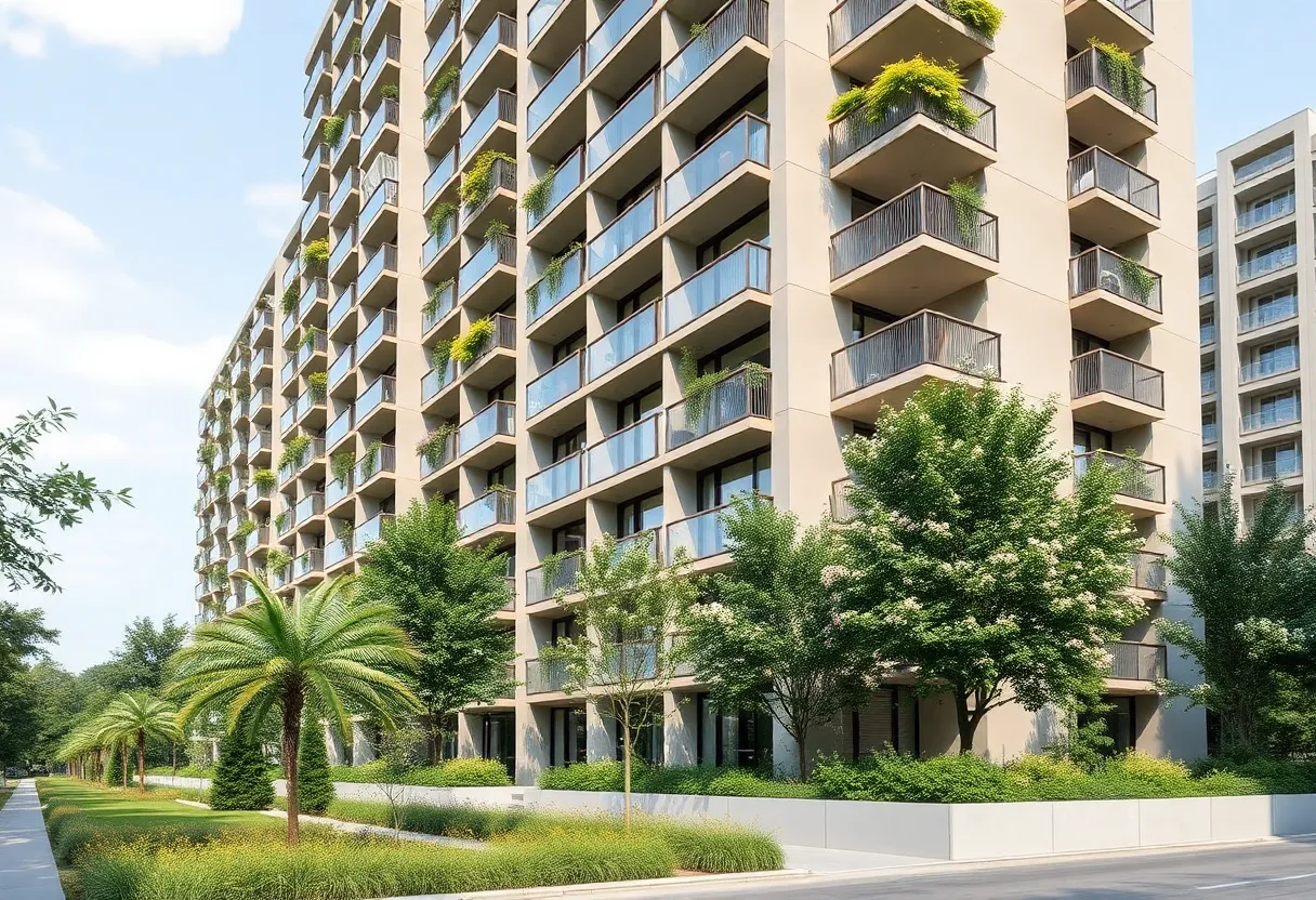 Architectural rendering of a new apartment building in Norwalk
