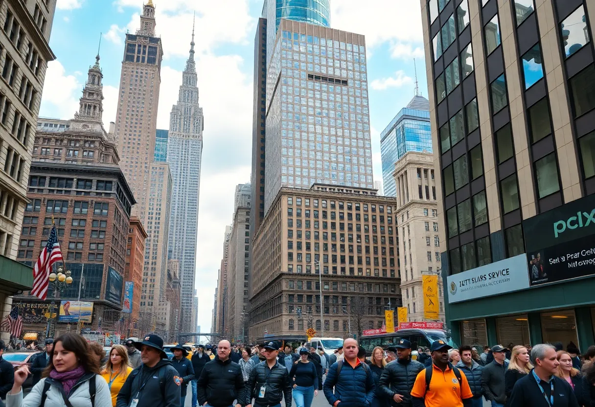 City skyline of New York representing public service opportunities