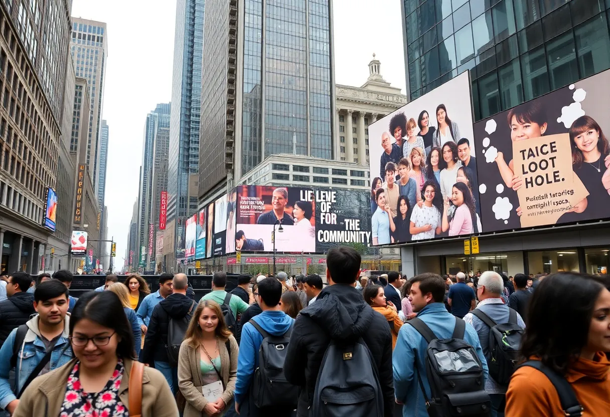 Diverse community in New York City