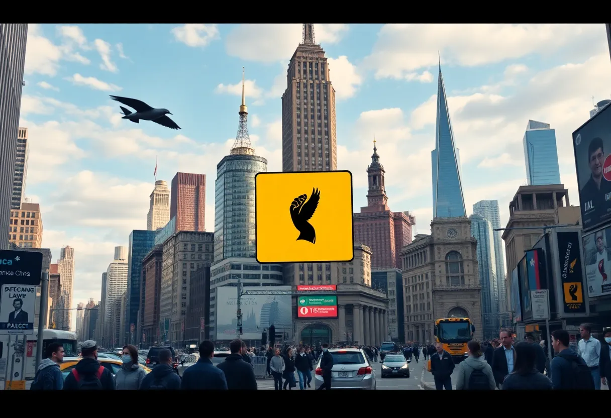 Conceptual image depicting New York City and immigration policies