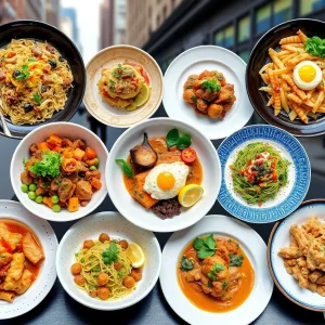 Diverse dishes from newly added Michelin candidate restaurants in New York City.
