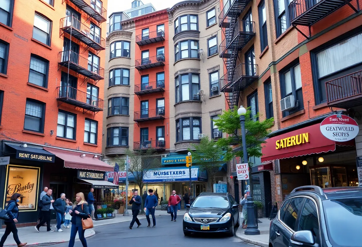 Street view of rent-stabilized apartments in New York City
