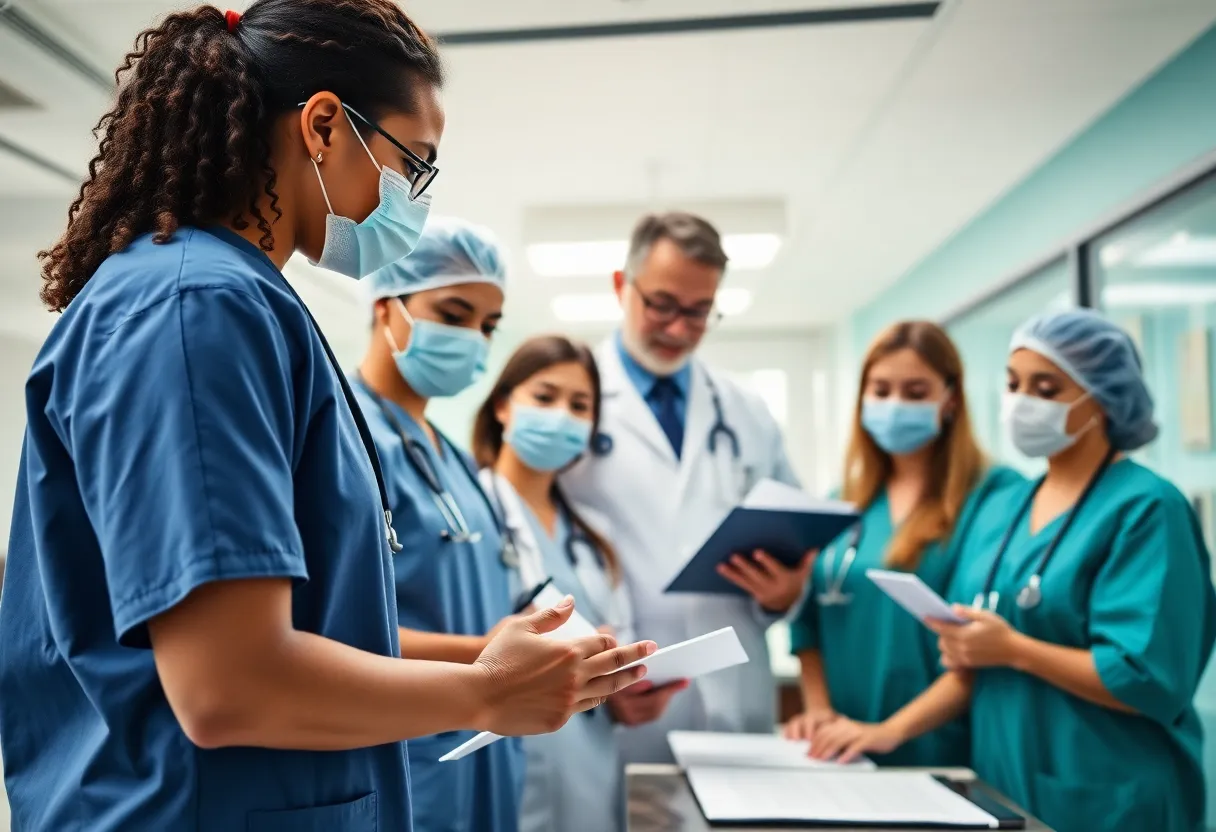 Medical professionals working together at NYU Langone Health