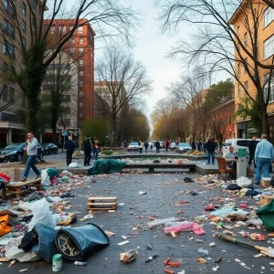 Visual representation of sanitation issues and drug challenges in the South Bronx.