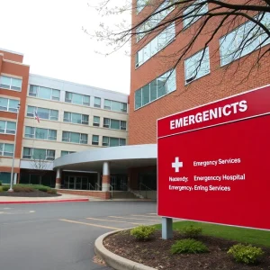 Exterior view of Stony Brook Hospital
