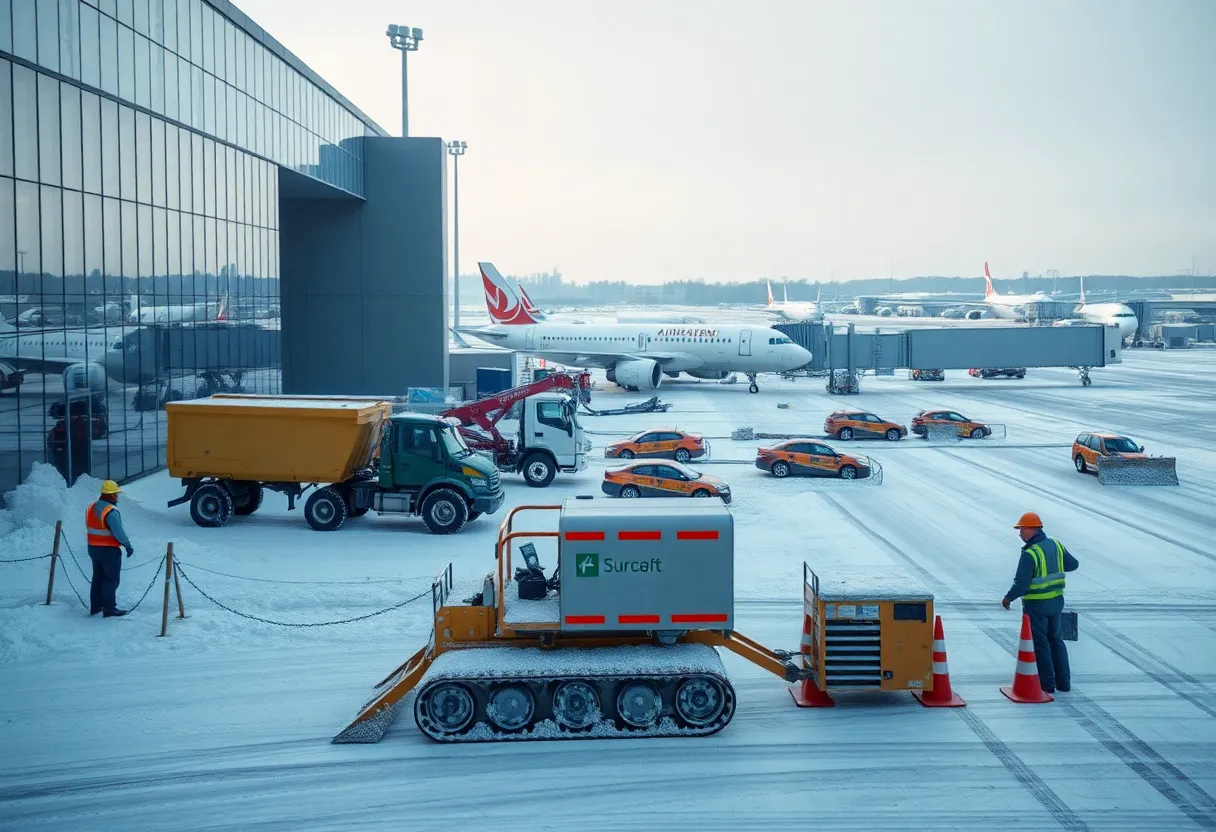 Construction of the new snow control center at Syracuse Hancock International Airport
