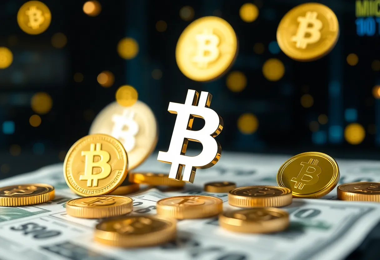 Visual representation of cryptocurrency investments in finance