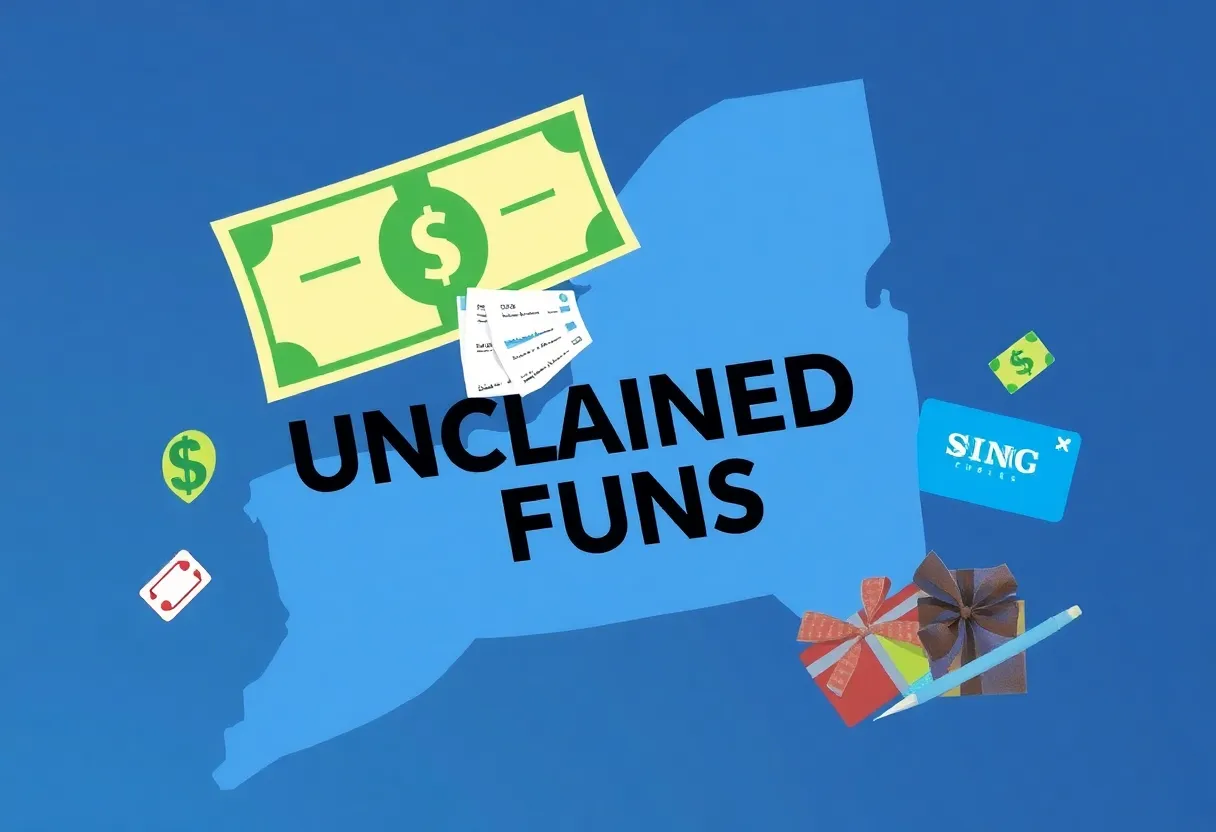 Representation of unclaimed funds in New York State