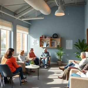 Community support center for crime victims with therapy sessions