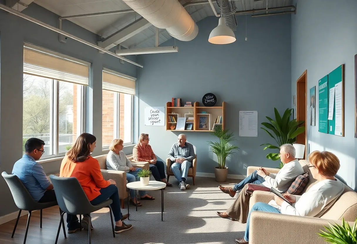 Community support center for crime victims with therapy sessions