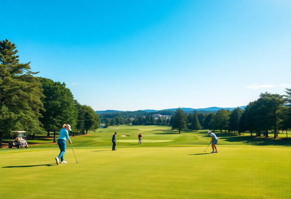 Women golfers competing at the AIG Women’s Open