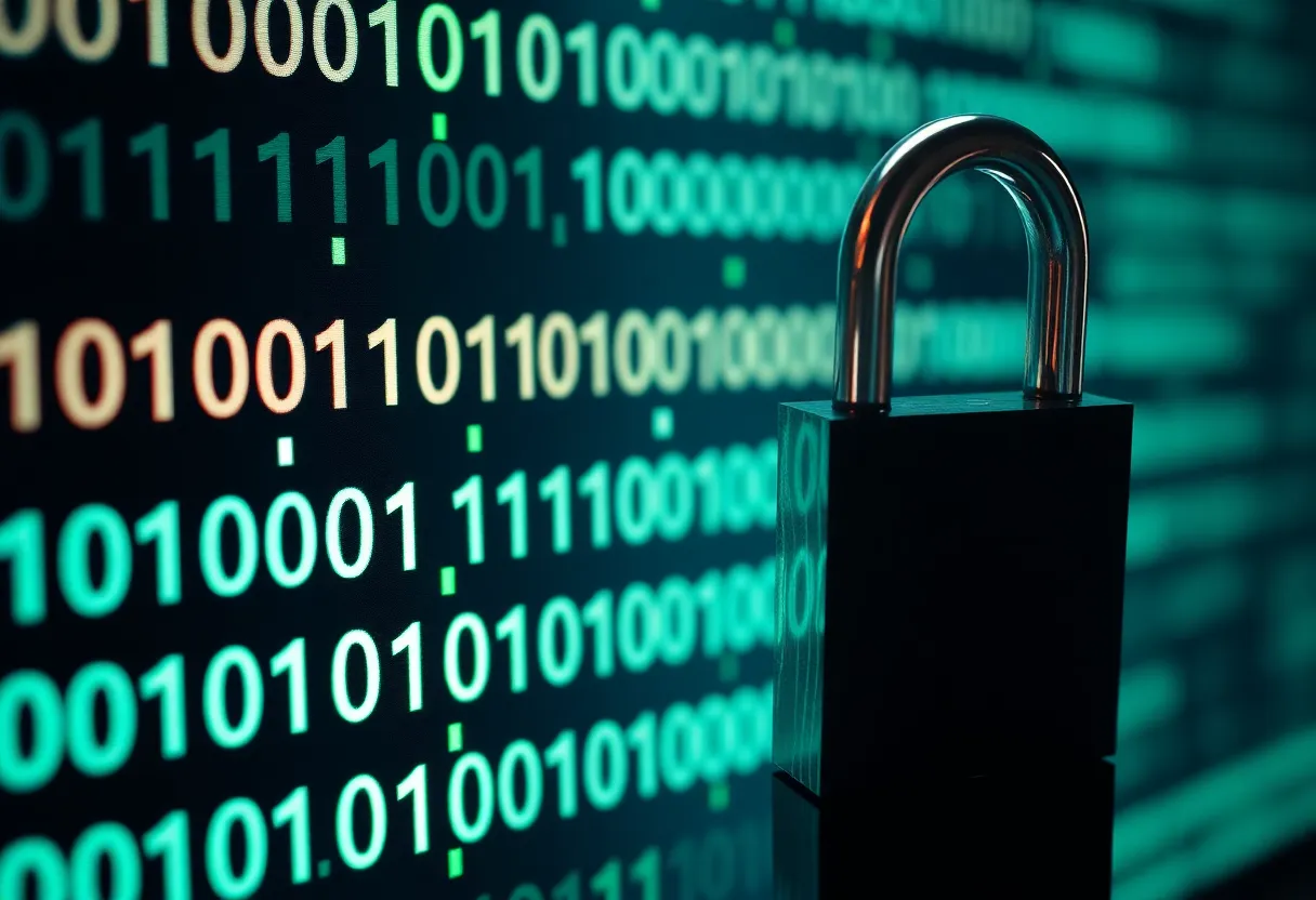 Visual representation of cybersecurity threats related to BCNYS data breach