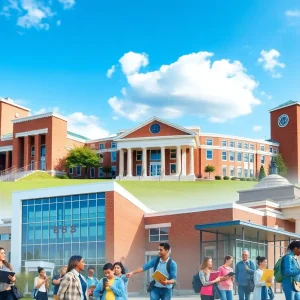Collage of top high schools showcasing academic excellence