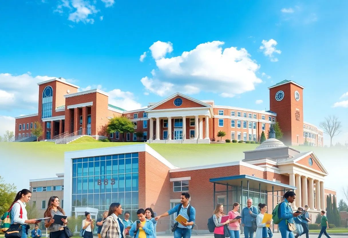 Collage of top high schools showcasing academic excellence