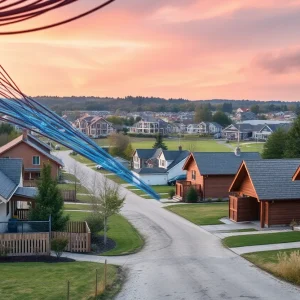 Fiber optic installation in a rural area