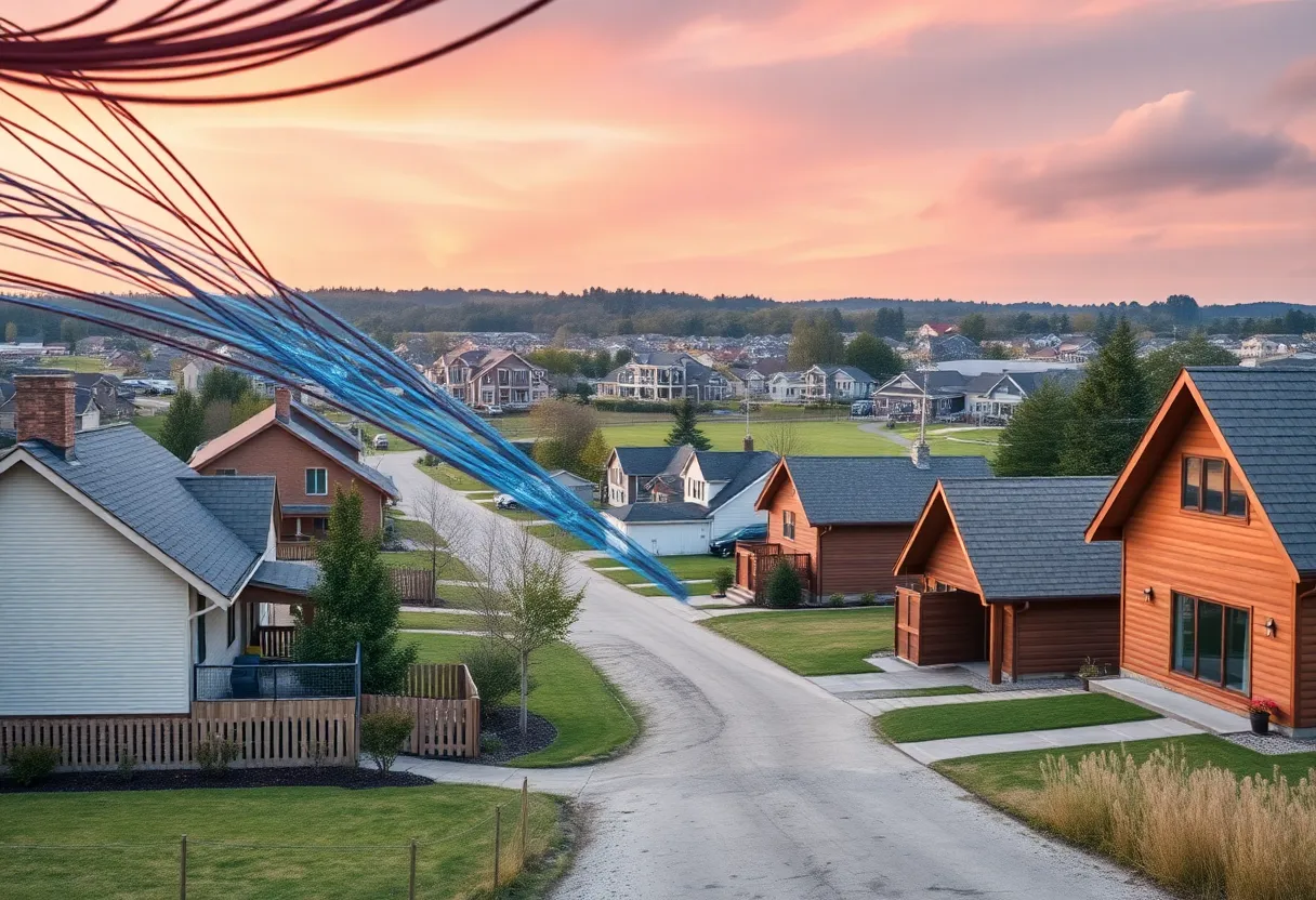 Fiber optic installation in a rural area