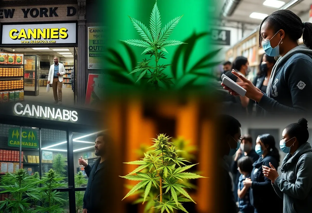 Illustration of cannabis retail locations near schools in New York