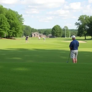 Golfers enjoying a summer day on a Central New York golf course