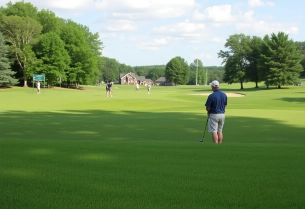 Golfers enjoying a summer day on a Central New York golf course