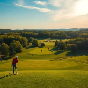 Golfers on a beautiful course in Central New York