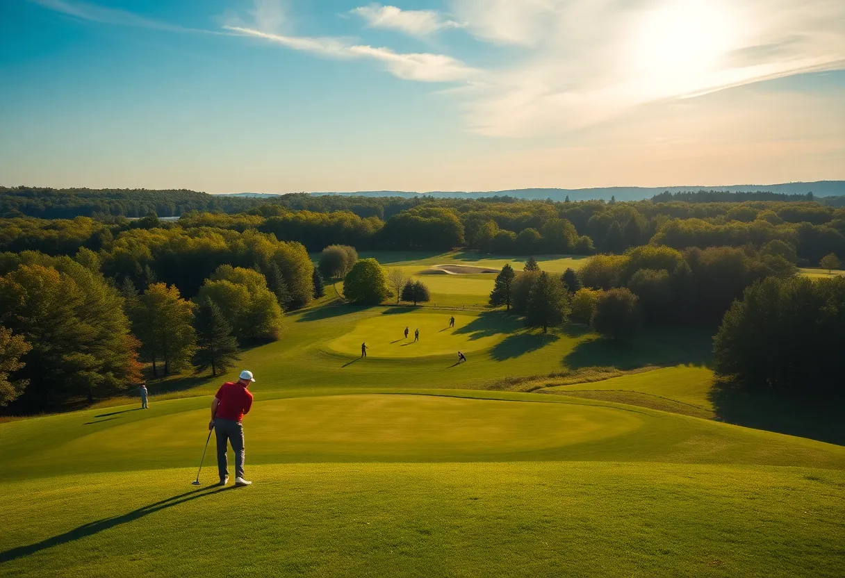 Golfers on a beautiful course in Central New York