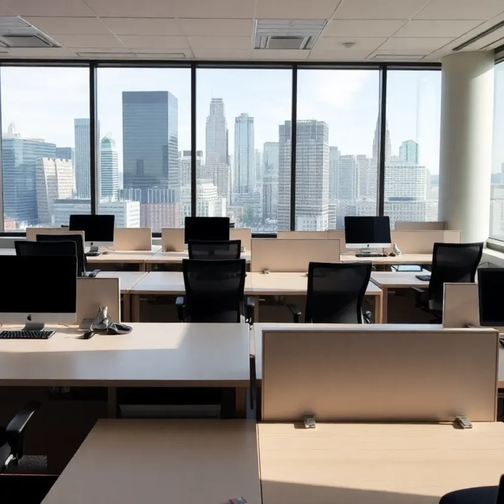 Empty corporate office space in Boston