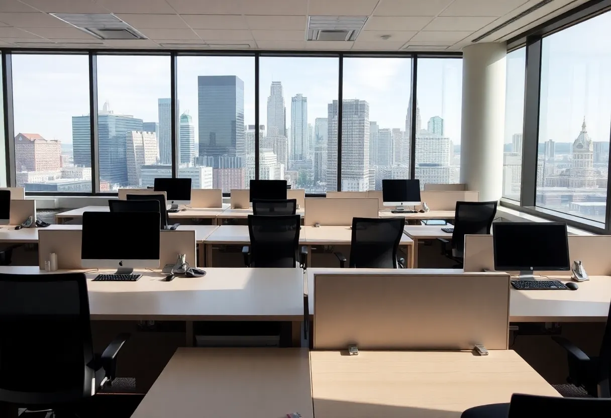 Empty corporate office space in Boston