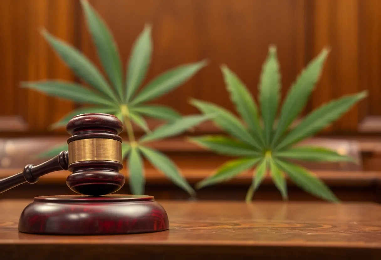 Courtroom scene representing cannabis zoning laws