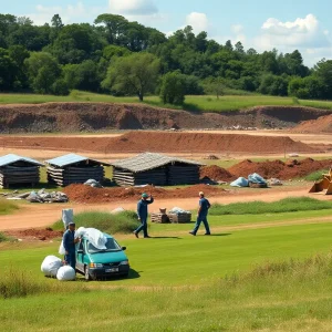 Farmers facing displacement due to a golf course development