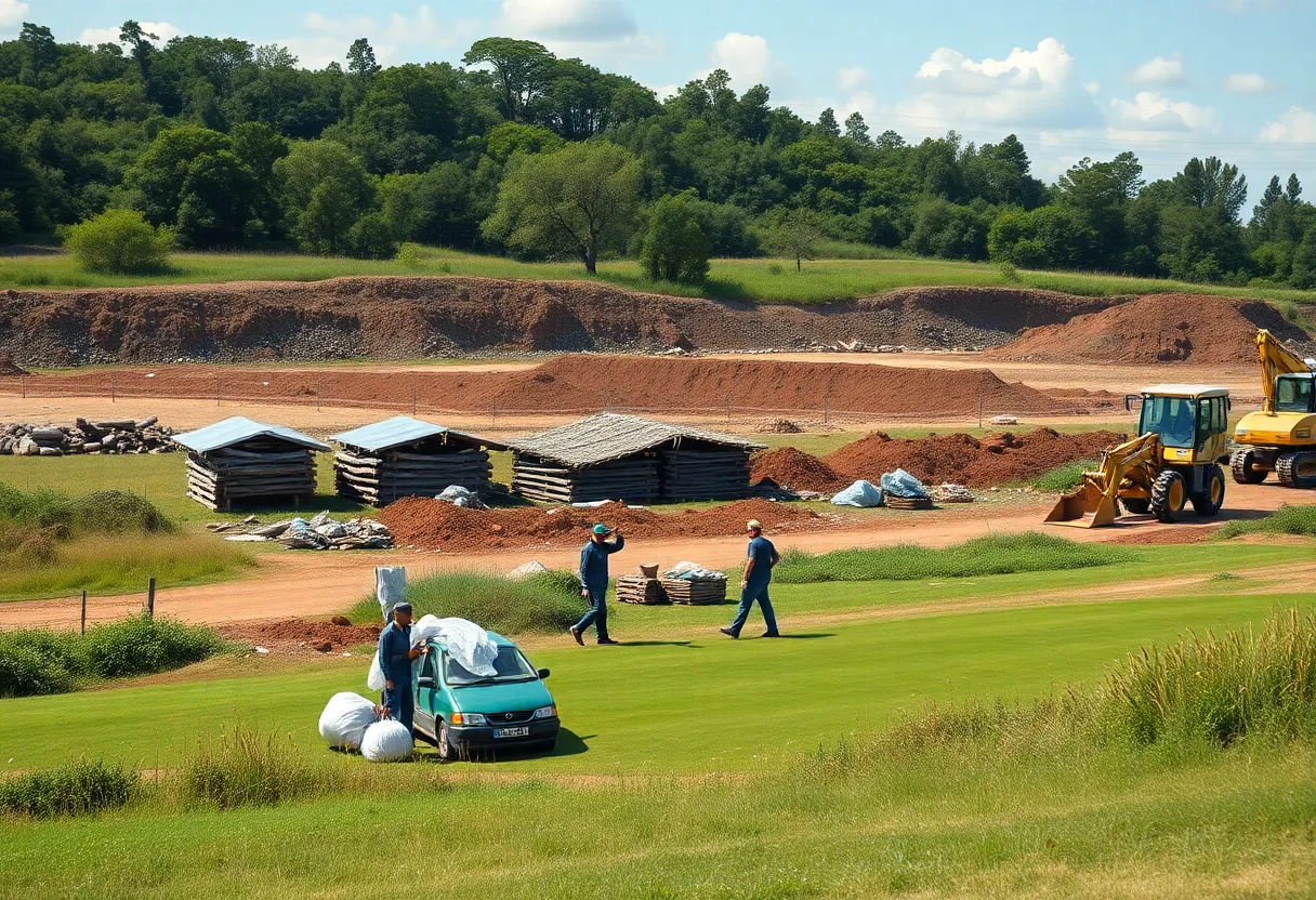 Farmers facing displacement due to a golf course development
