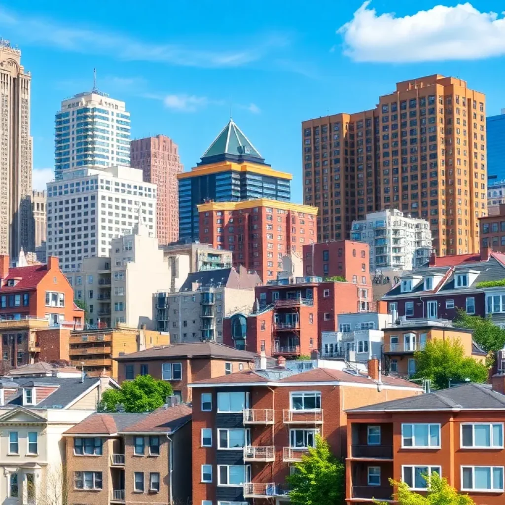 A variety of housing types in New York City showcasing the urban landscape.